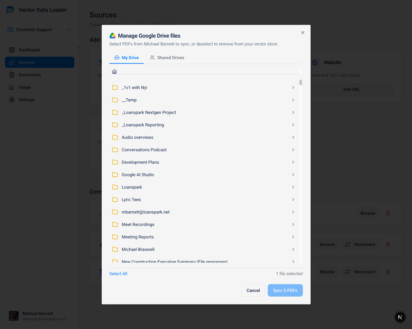 Google Drive Browser
